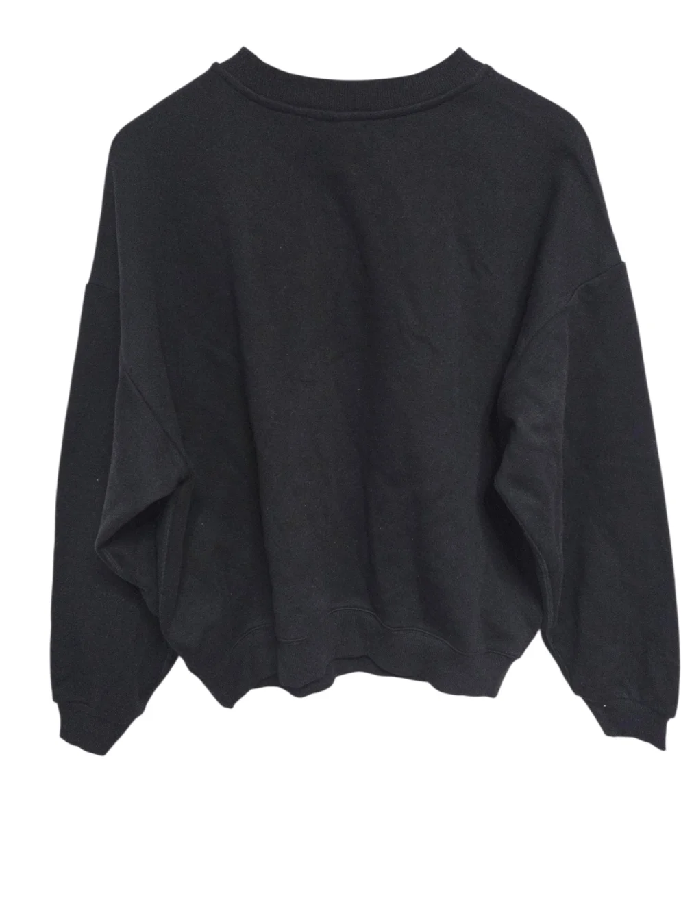 Skims Cotton Fleece Classic Crewneck Sweatshirt Top Onyx Black XLarge NWT - Picture 3 of 5